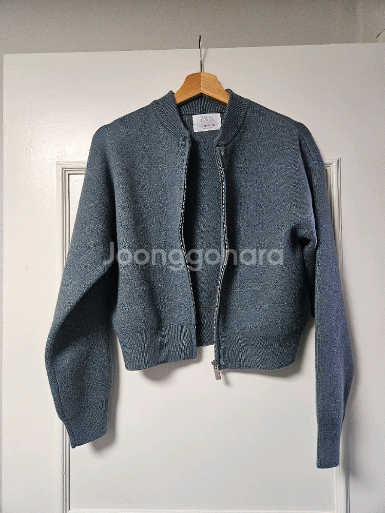 자라 zara 인디블루 니트 집업 가디건 편의점 반값 택포 32000원--1