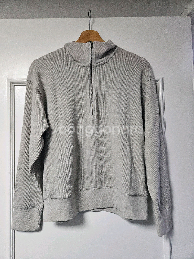 무인양품 muji 무지 오트밀 베이지 와플 집업 긴팔티셔츠 맨투맨 편의점 반값 택포 22000원--1