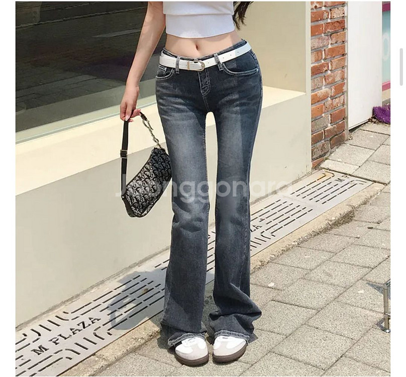 홀리 그레이중청 부츠컷 로우라이즈팬츠 S (시착1회)--0