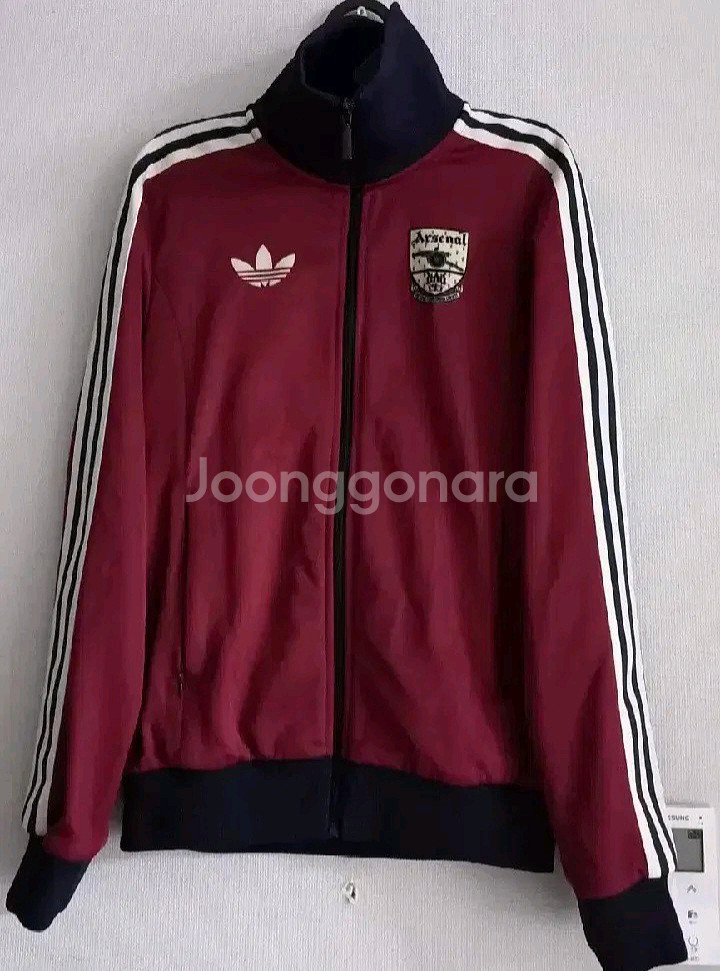 아디다스 희귀 아스날 버건디 트랙탑 저지 져지집업 95/M--0