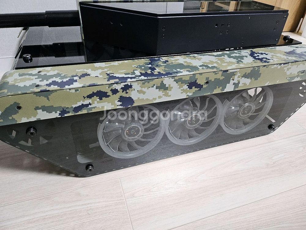컴이지 킹덤 탱크 카모플라주 패턴 PC 케이스--3