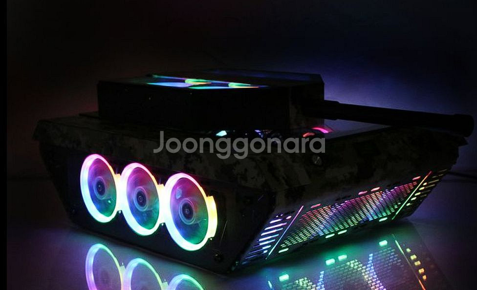 컴이지 킹덤 탱크 카모플라주 패턴 PC 케이스--5