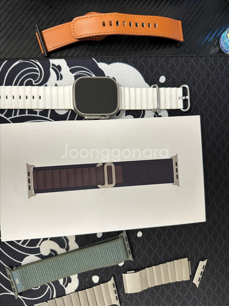 애플워치 울트라 2 풀박스 + 정품 스트랩2종,필름 4매--0