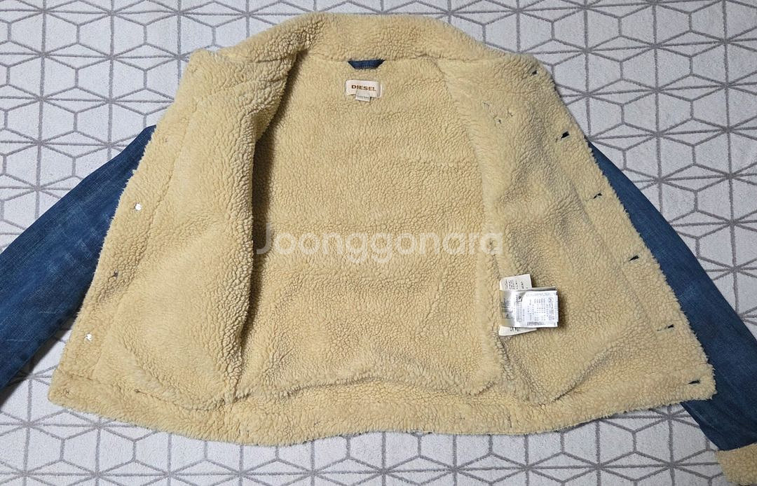 디젤 정품 셰르파 청자켓 판매합니다--6
