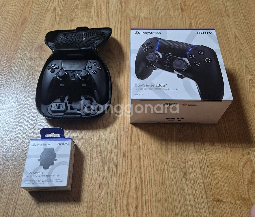 PS5 듀얼센스 엣지 블랙 + 여분 모듈--0