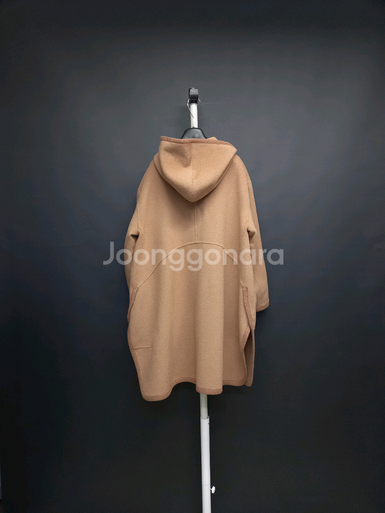 SJSJ 핸드메이드 캐시미어블랜 후드 롱 코트 44-77--1