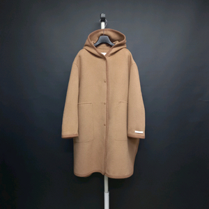 SJSJ 핸드메이드 캐시미어블랜 후드 롱 코트 44-77
