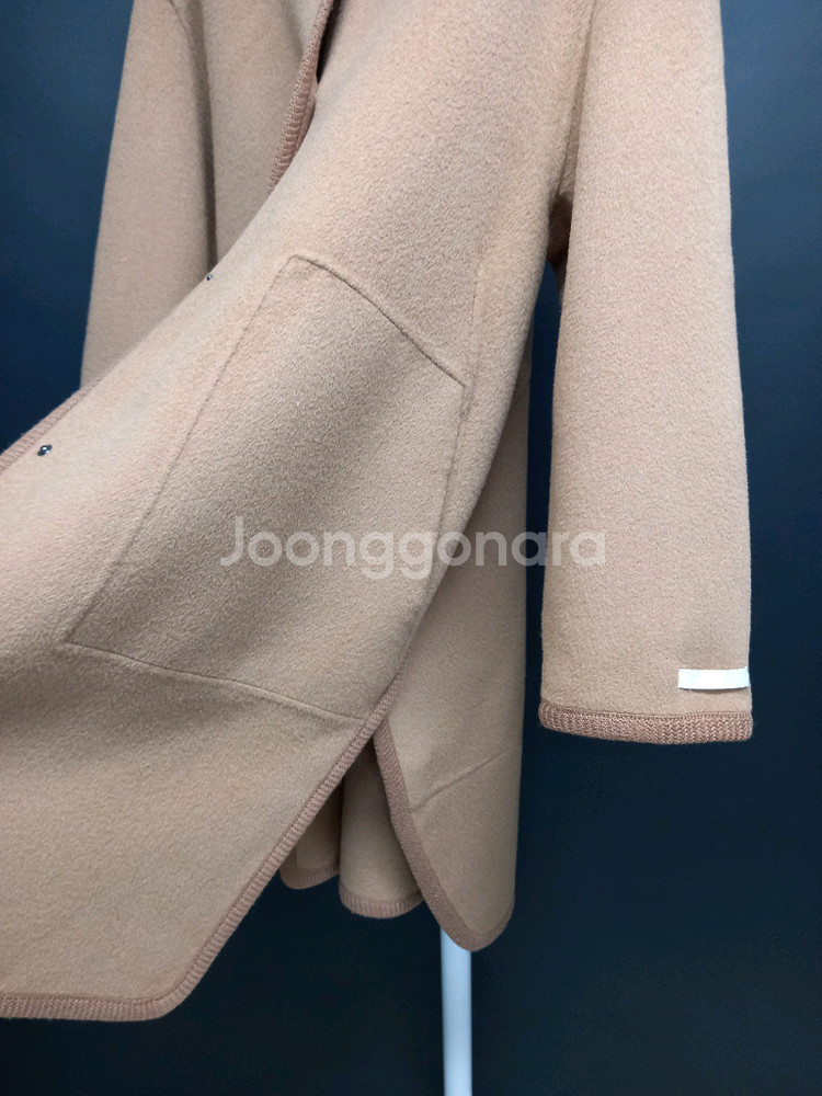 SJSJ 핸드메이드 캐시미어블랜 후드 롱 코트 44-77--6