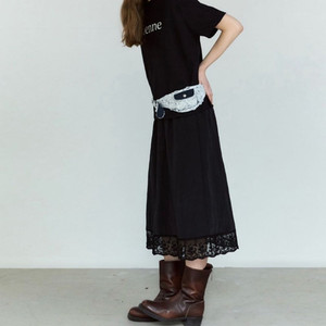 시엔느 sienne 릴리 레이스 스커트 블랙
