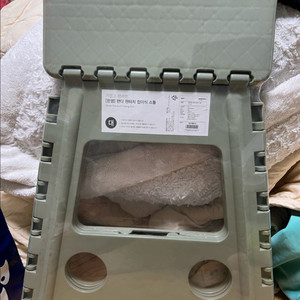 [한샘] 핸디 원터치 접이식 스툴 (대) 민트