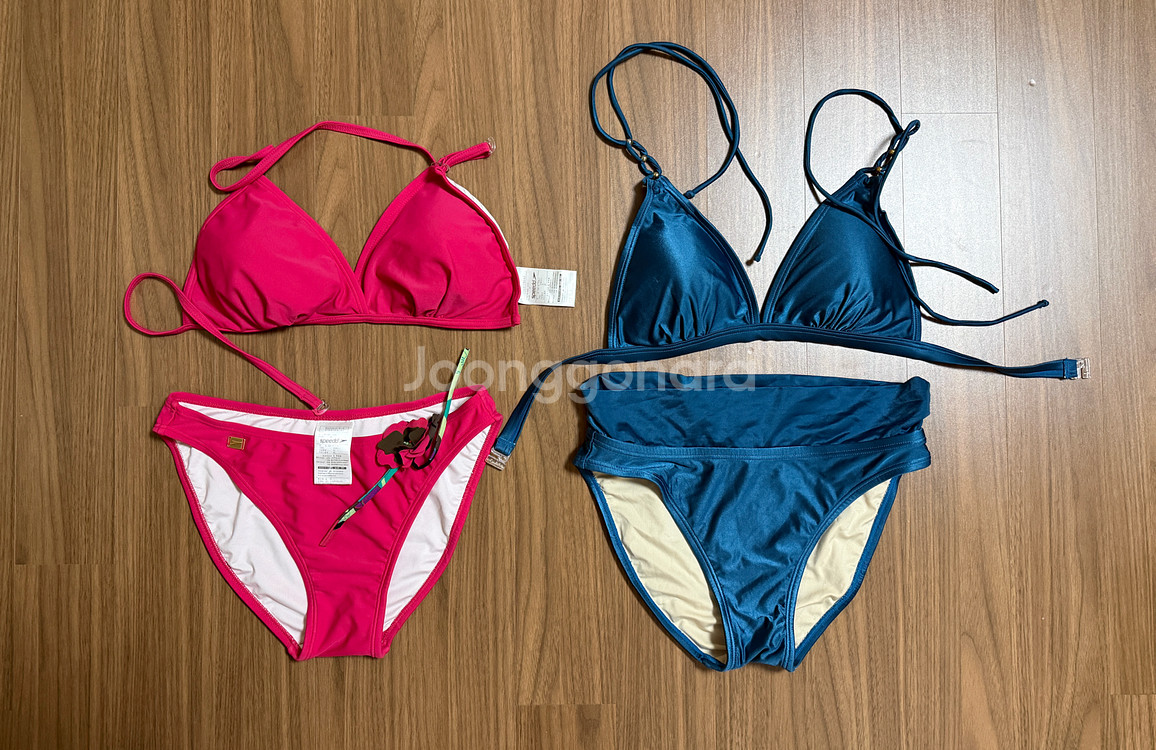 Speedo 스피도 비키니 핫핑크/블루 일괄--0