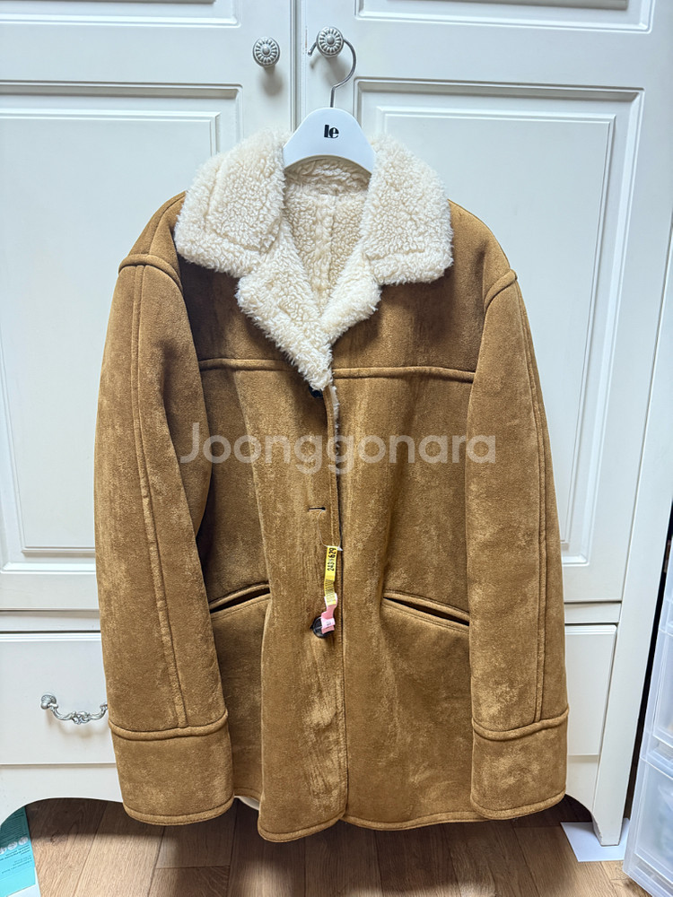 le 르 시어링 하프 코트 무스탕 카멜--1