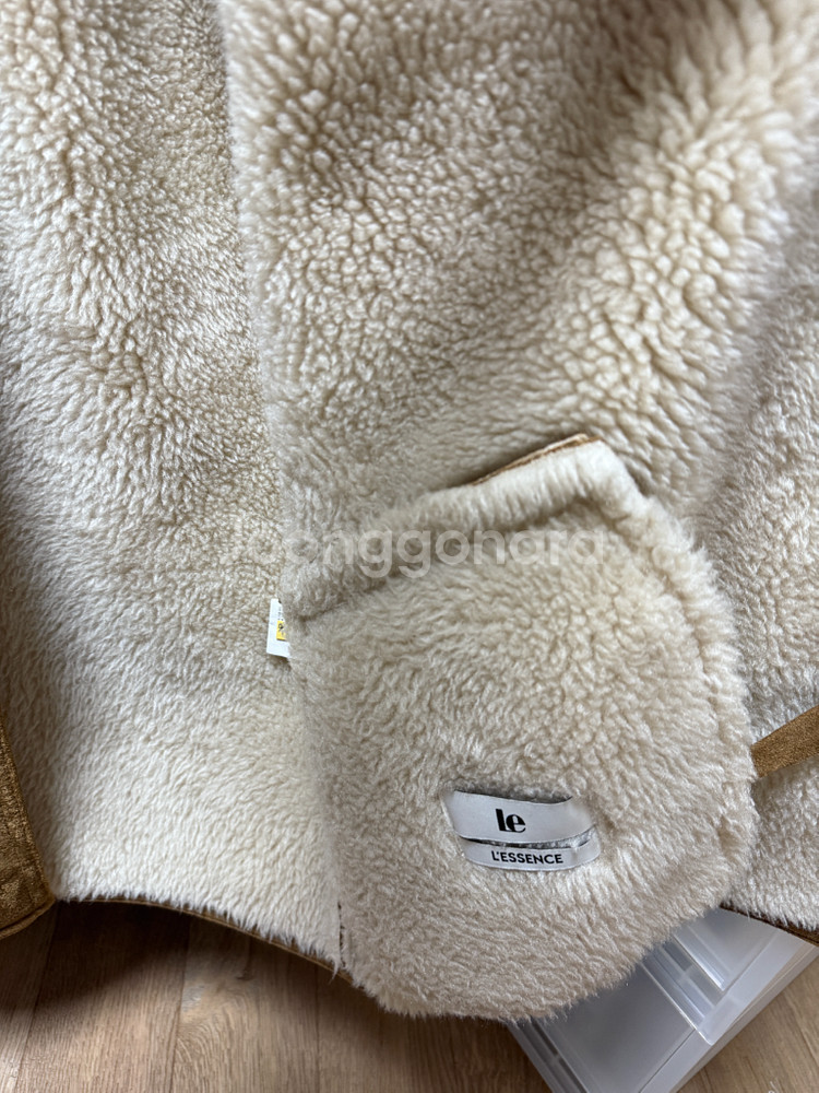 le 르 시어링 하프 코트 무스탕 카멜--3