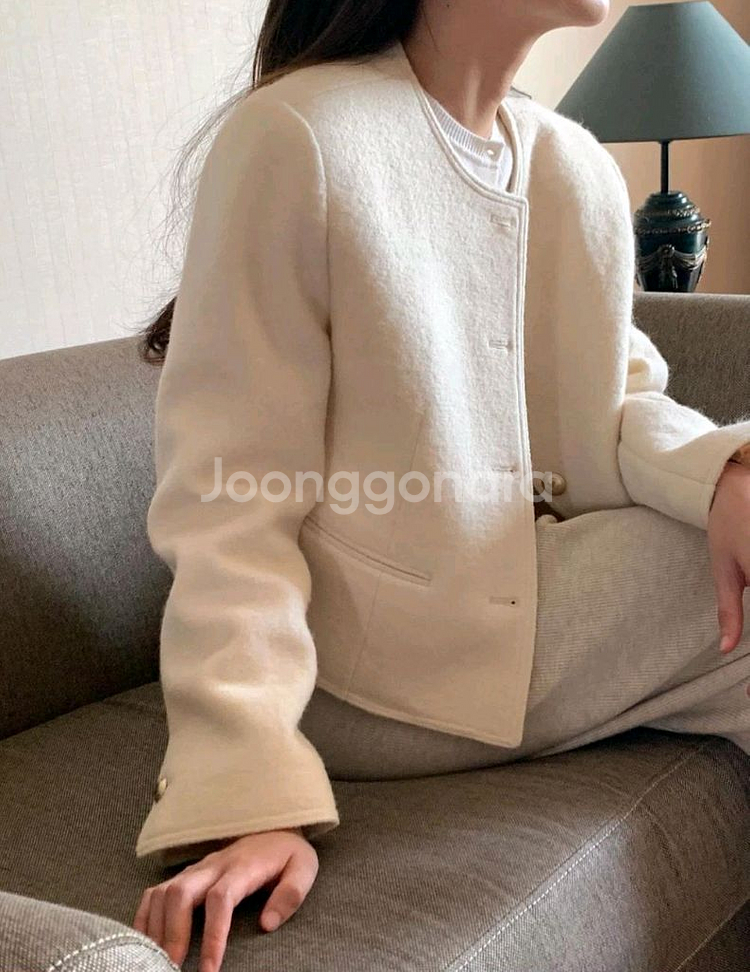 [브랜드공정]새상품 트위드jk 알파카 울자켓 겨울점퍼--0