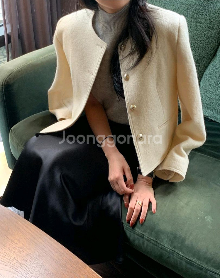 [브랜드공정]새상품 트위드jk 알파카 울자켓 겨울점퍼--3