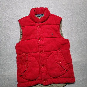 폴로 랄프로렌 레드 패딩 조끼
