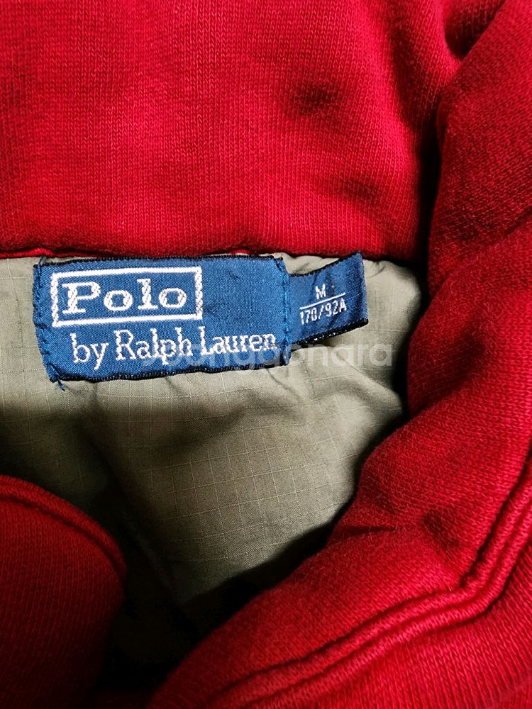 폴로 랄프로렌 레드 패딩 조끼--4