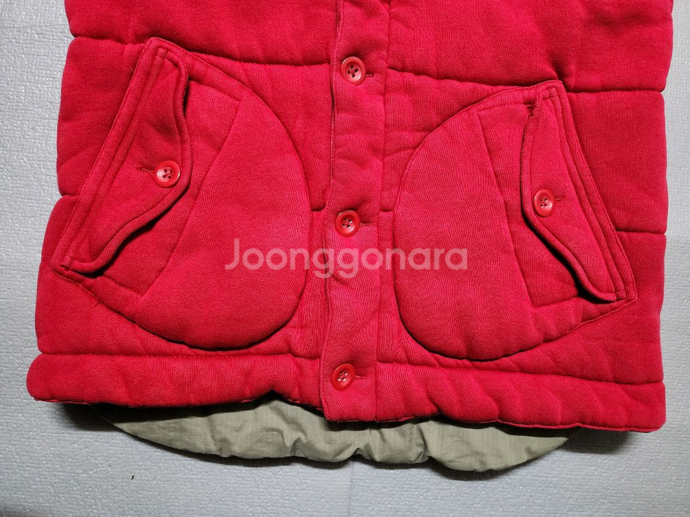 폴로 랄프로렌 레드 패딩 조끼--2