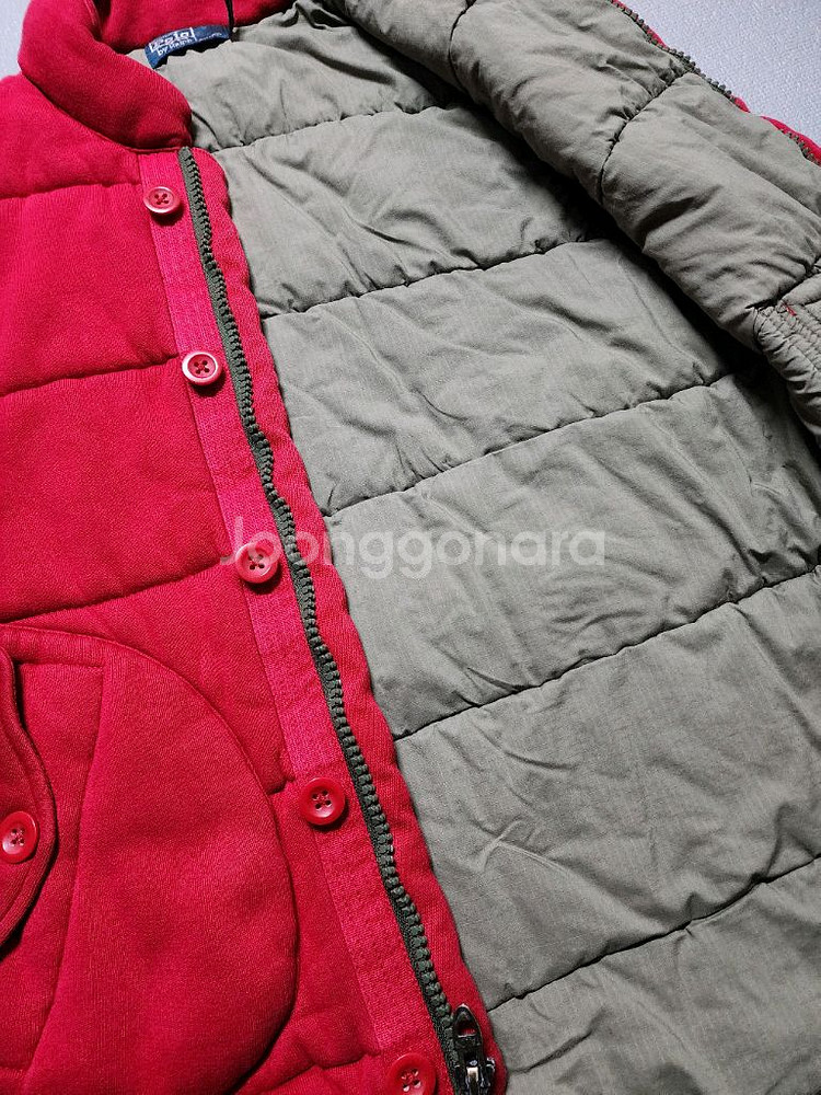 폴로 랄프로렌 레드 패딩 조끼--6