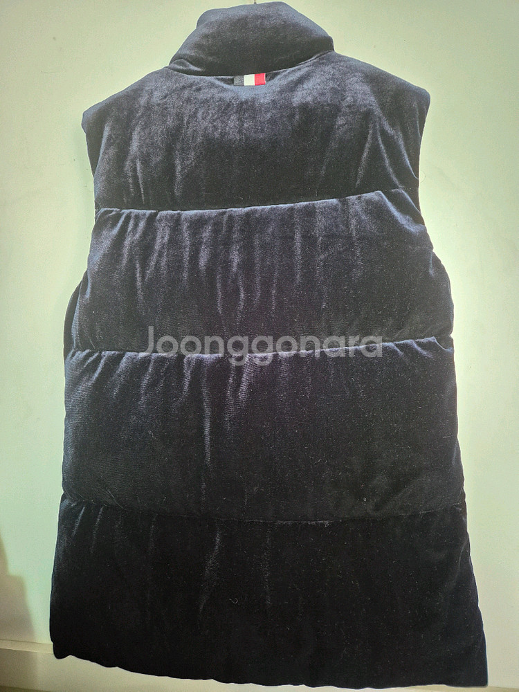 엘르스포츠 벨벳 패딩 조끼 진네이비--2