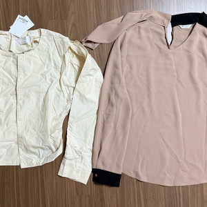 블라우스 세트 아이보리/베이지(사이즈 free)