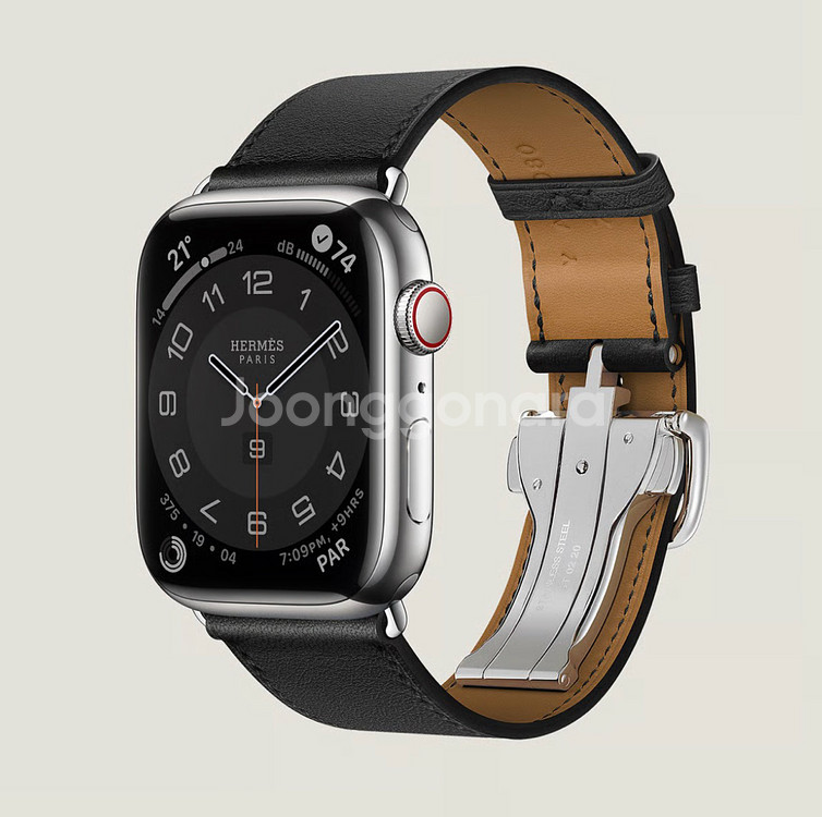 애플워치 46mm 에르메스 스트랩 싱글투어 디플로이먼트, 더블투어 (누아)--2