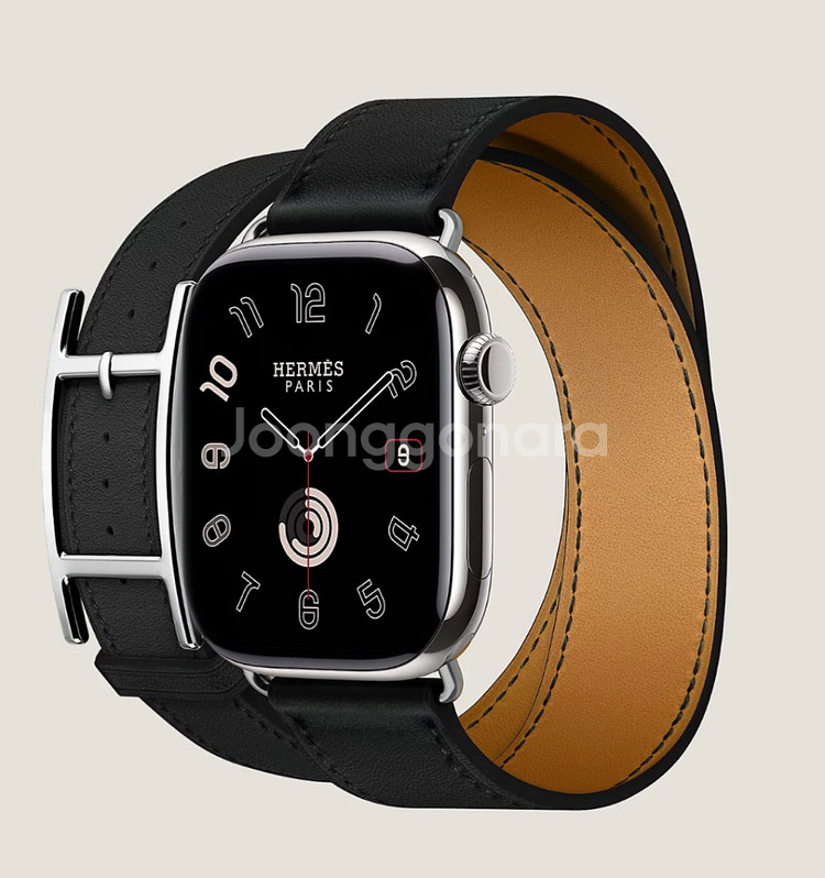 애플워치 46mm 에르메스 스트랩 싱글투어 디플로이먼트, 더블투어 (누아)--3