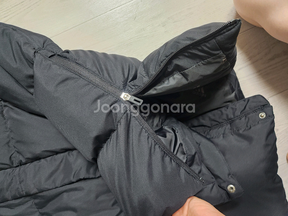 아디다스 구스다운 롱패딩 점퍼 L--3
