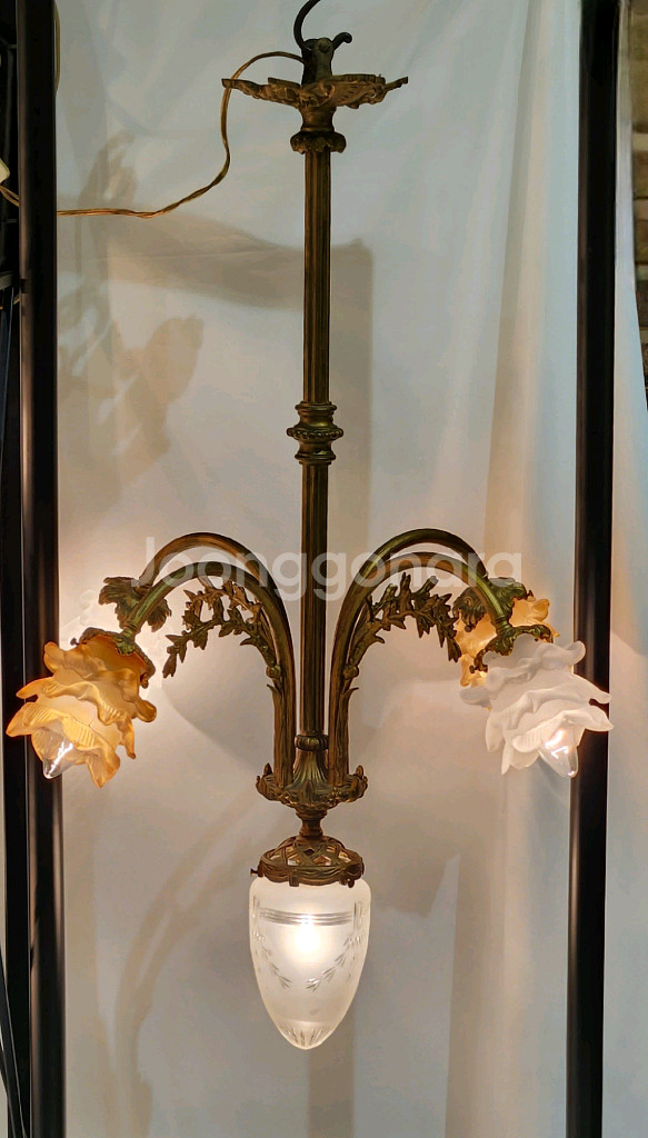 [프랑스 엔틱] 희귀한 디자인 프랑스 엔틱 포인트 조명 샹들리에--0