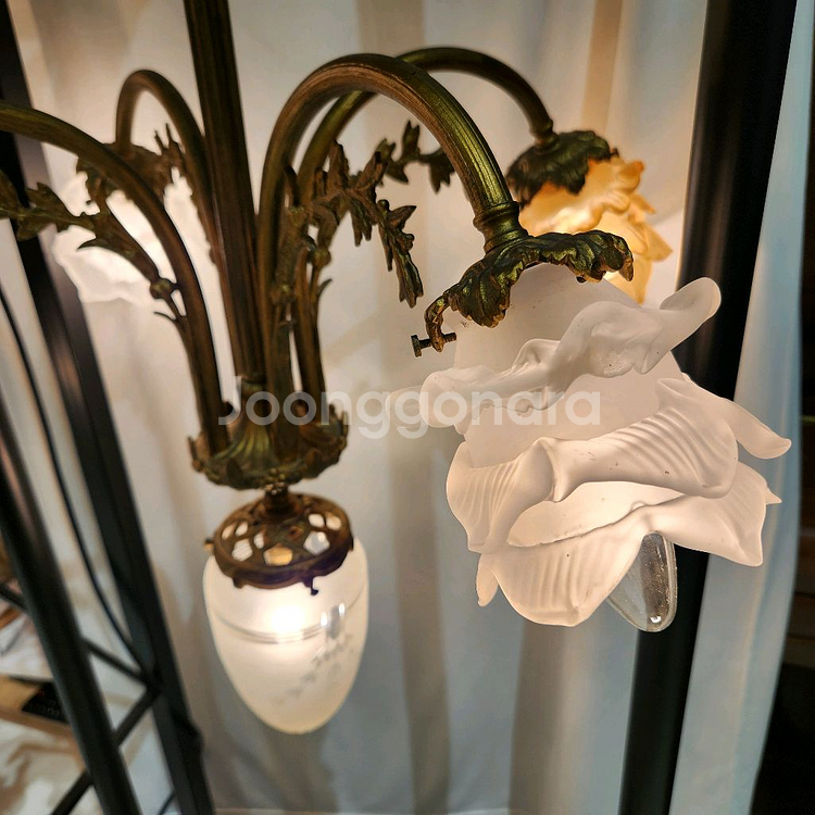 [프랑스 엔틱] 희귀한 디자인 프랑스 엔틱 포인트 조명 샹들리에--2