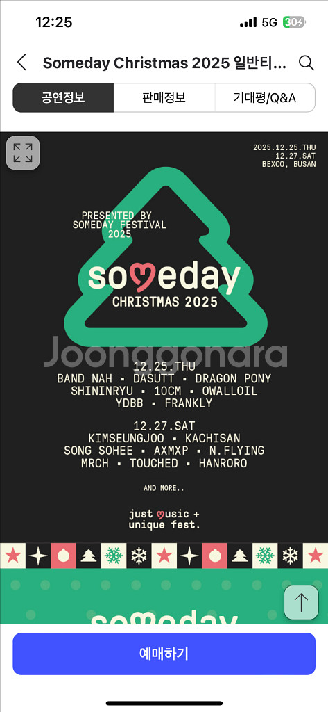 썸데이 페스티벌 양일권 2매--0