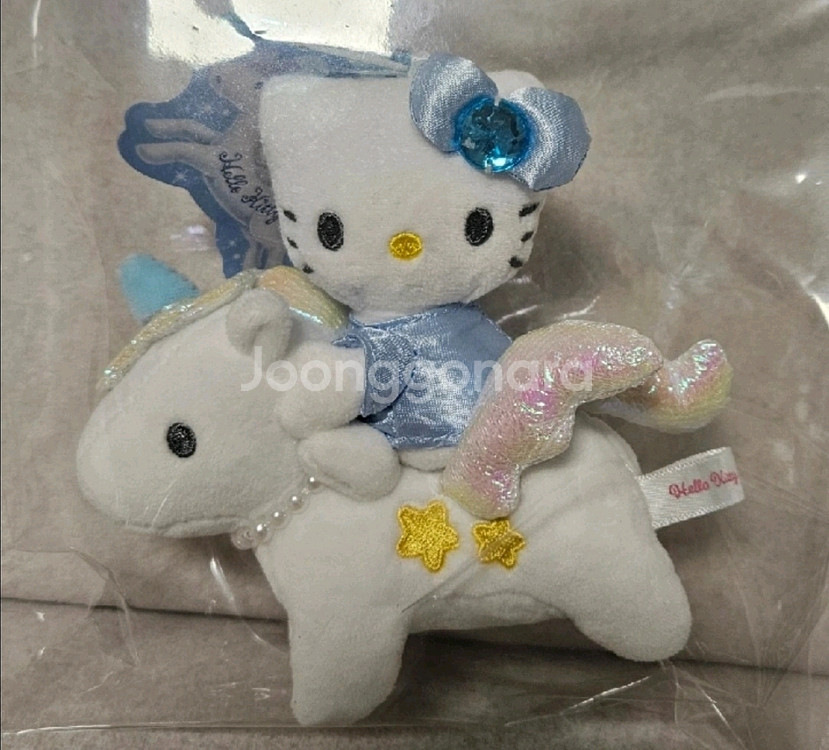 유니콘키티 인형키링 블루 새상품--0