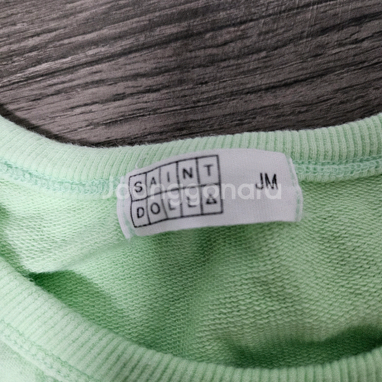 아동 연두민트색 스트라이프 맨투맨 + 연두민트 민자 맨투맨--5