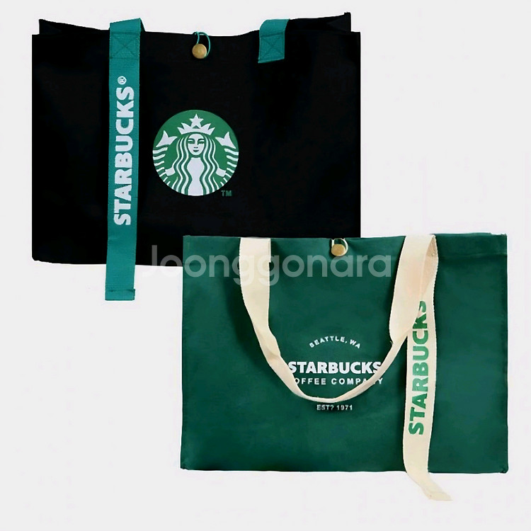 스타벅스 시애틀 숄더백 스타벅스 에코백 캔버스 가방--6