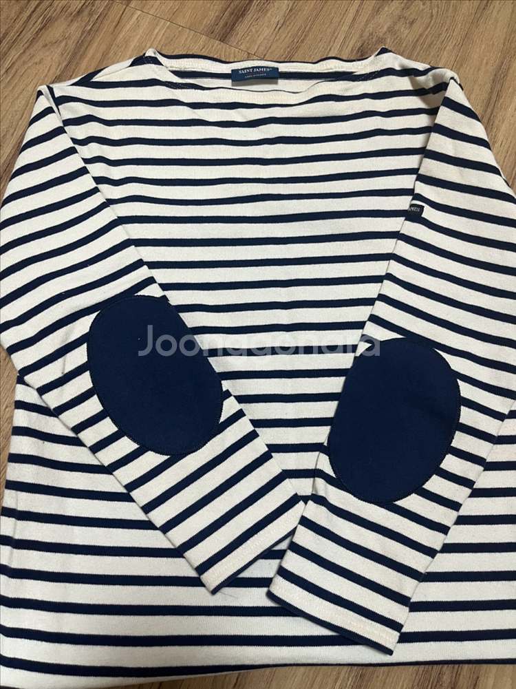 세인트제임스 스트라이프 엘보 긴팔티--0