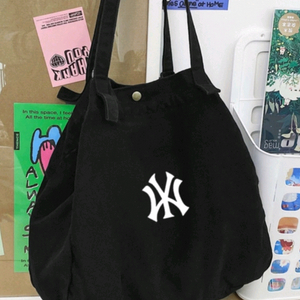 MLB 가방 캔버스 숄더백 에코백 대용량 스쿨백 블랙