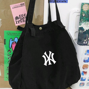 MLB 가방 캔버스 숄더백 에코백 대용량 스쿨백 블랙