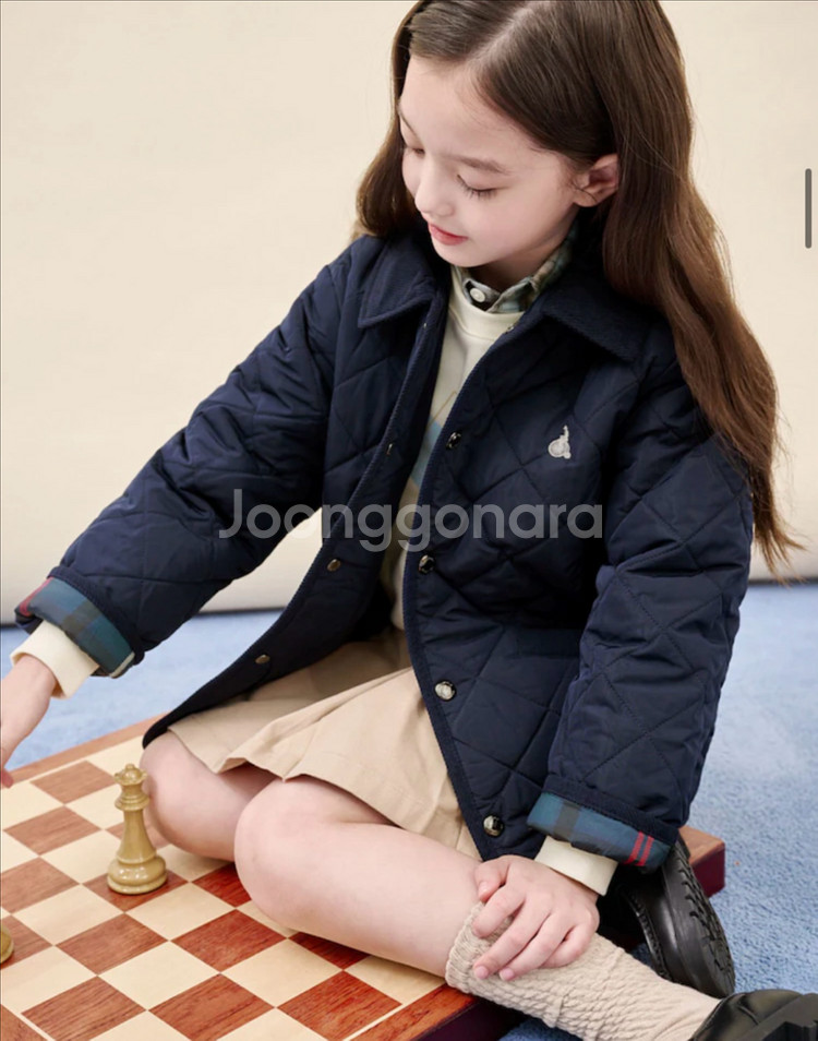 빈폴키즈 퀼팅 점퍼 네이비 160 새상품(택포)--3