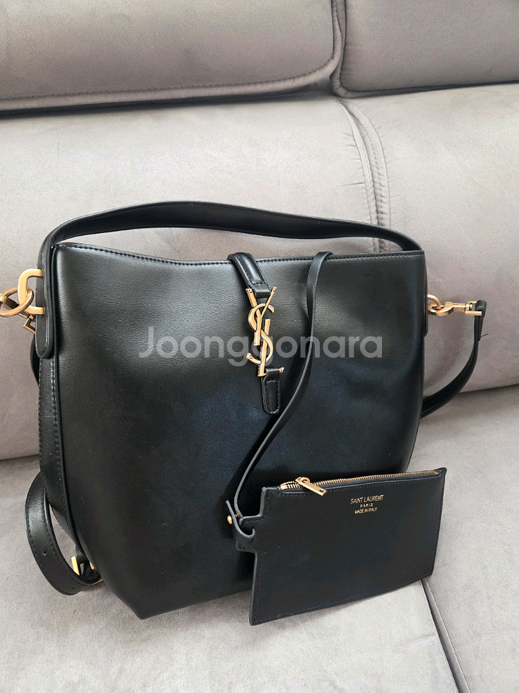 생로랑 레더 버킷백--0