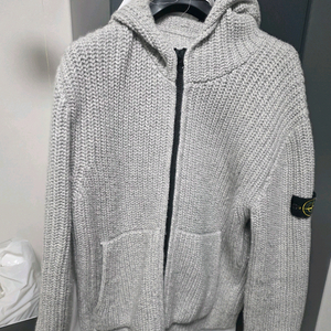 니트 집업 후드티