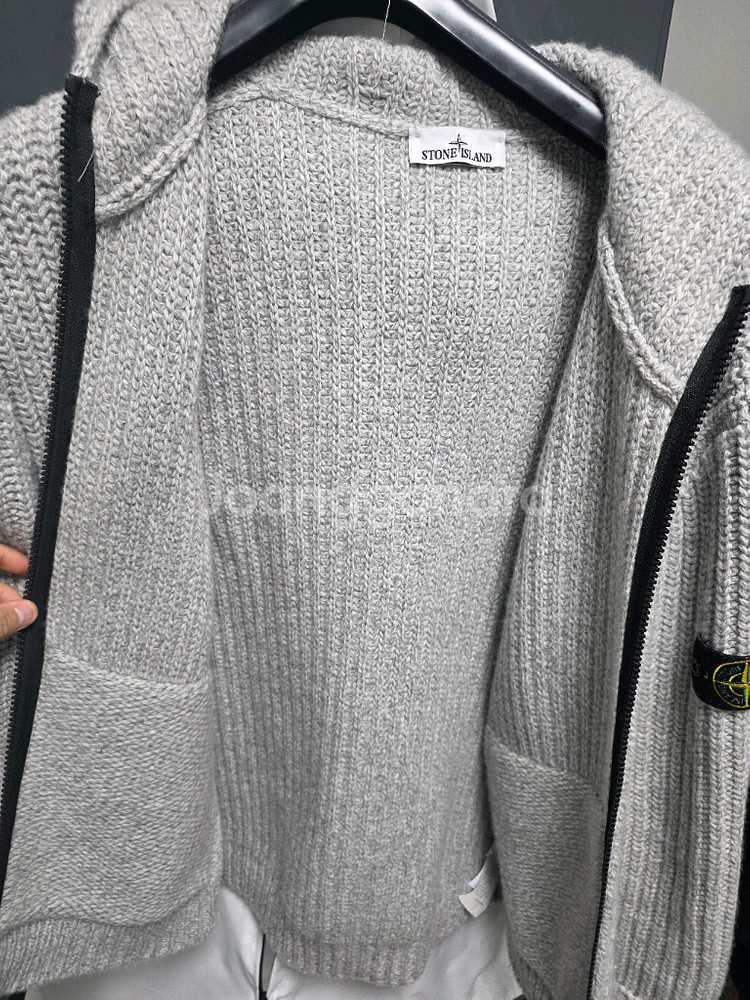 니트 집업 후드티--1