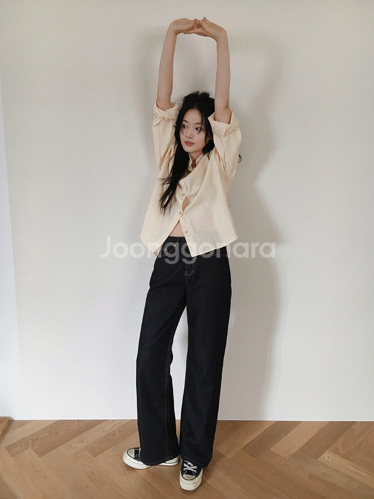 슬로우앤드 아워즈 논페이드 생지데님팬츠 XS--0