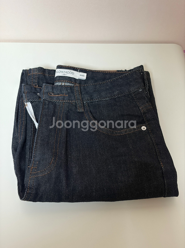 슬로우앤드 아워즈 논페이드 생지데님팬츠 XS--1