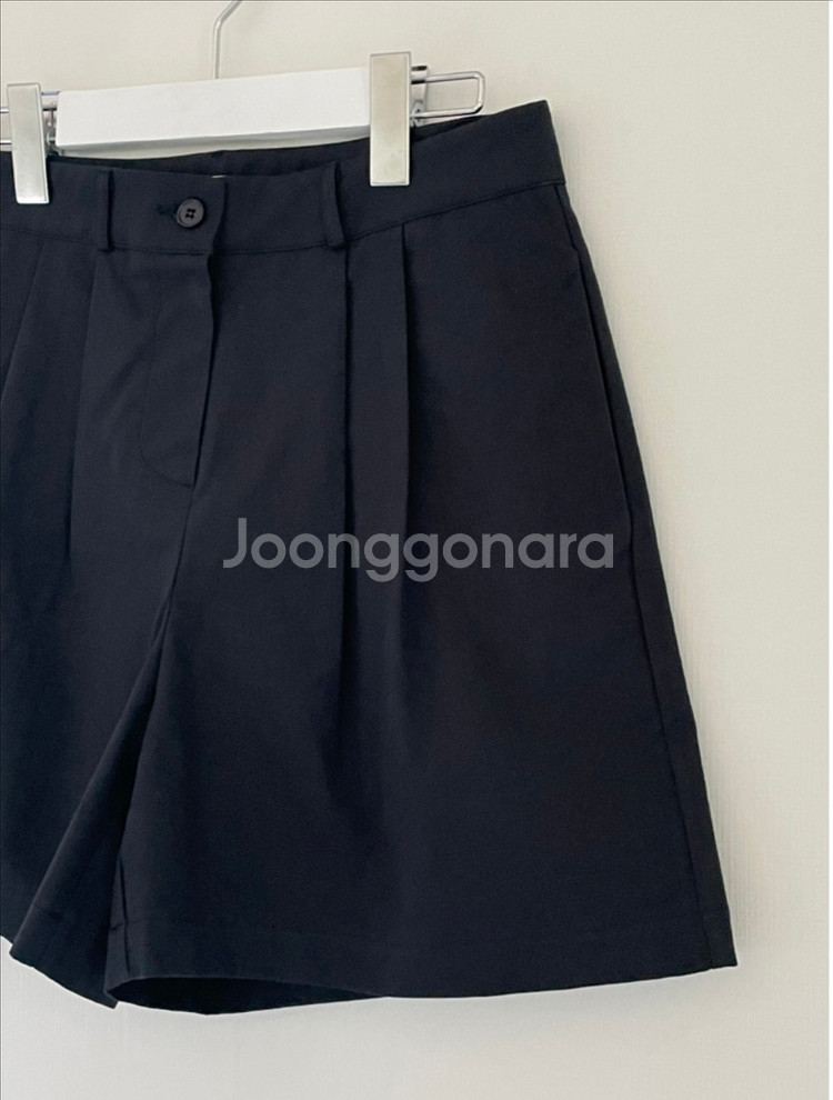 모이블레 핀턱 반바지 네이비 S--3