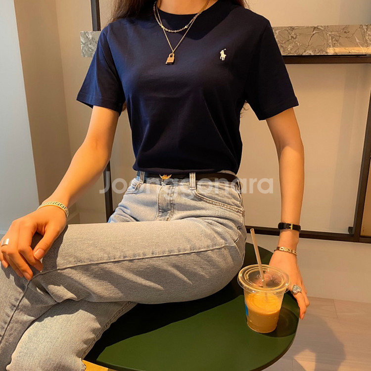 폴로 보이즈 반팔 바이찬스 네이비m 상태좋음--1