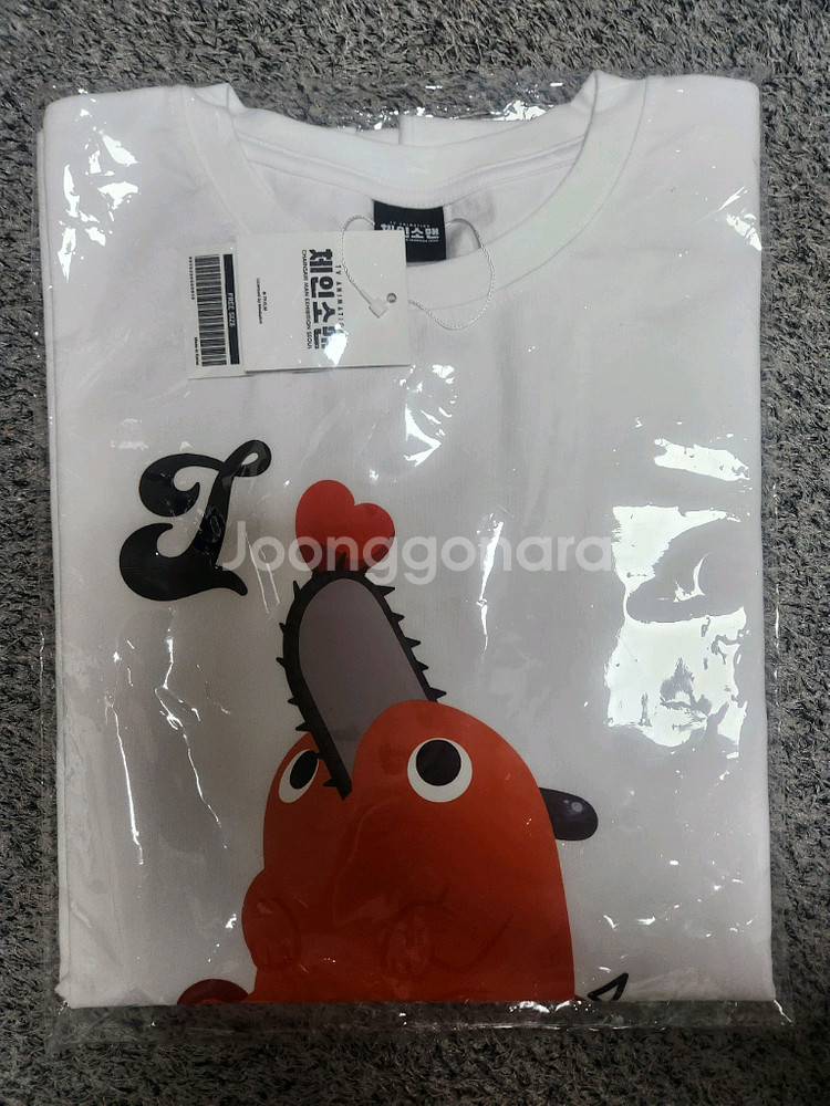 체인소맨 전시회 포치타 반팔티셔츠 미개봉--0