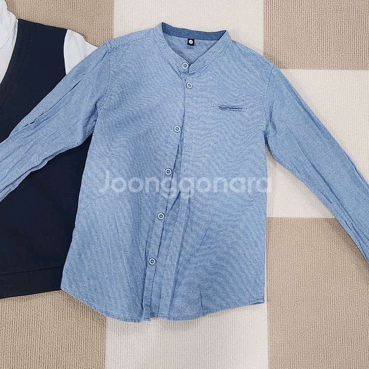 남아 140 셔츠+니트조끼 3종--3