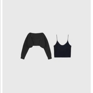 온트 알파카 레이스 볼레로 세트 블랙 새상품