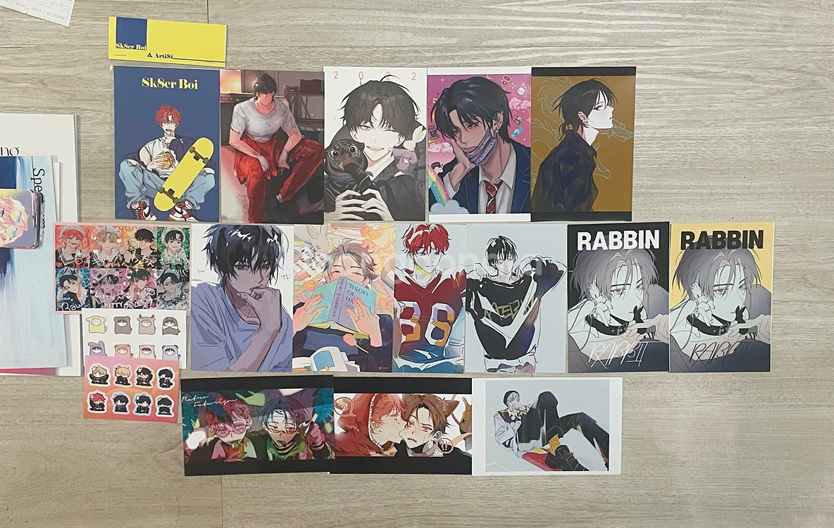 데못죽 유진래빈 회지 포카 엽서 프박 인화사진 굿즈 일괄 트와 소쿠리 욘--2