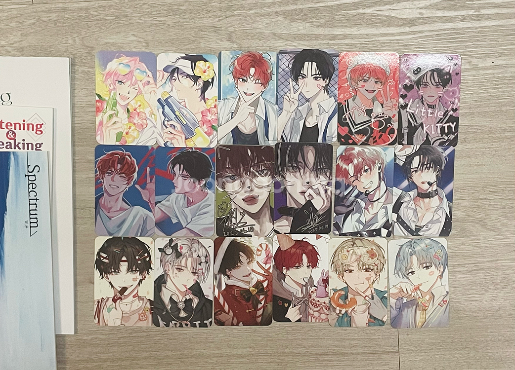 데못죽 유진래빈 회지 포카 엽서 프박 인화사진 굿즈 일괄 트와 소쿠리 욘--1